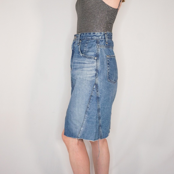 ADRIANO GOLDSCHMIED AGED The Emery High Rise Skirt - Picture 5 of 8